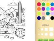 สมุดระบายสีสัตว์ทะเลทรายสำหรับเด็ก เกมออนไลน์