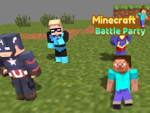 ปาร์ตี้ต่อสู้ Minecraft เกมออนไลน์