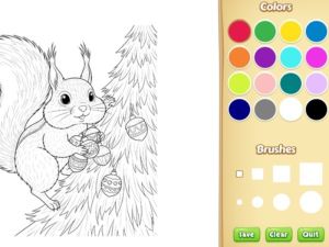 สมุดระบายสีสัตว์คริสต์มาสสำหรับเด็ก เกมออนไลน์
