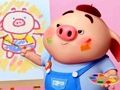 Back To School สมุดระบายสีหมู  เกมออนไลน์
