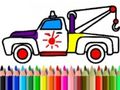 กลับไปที่โรงเรียน: สมุดระบายสีรถบรรทุก  เกมออนไลน์