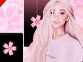 กระเบื้องเปียโน Ariana Grande สีชมพู ดนตรีและเวทมนตร์  เกมออนไลน์