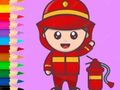 สมุดระบายสี: พนักงานดับเพลิง  เกมออนไลน์