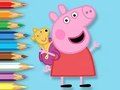 สมุดระบายสี: Peppa กับตุ๊กตาหมี  เกมออนไลน์