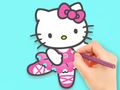 สมุดระบายสี: การเต้นรำของ Hello Kitty  เกมออนไลน์