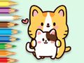 สมุดระบายสี: กอดแมว  เกมออนไลน์