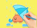 สมุดระบายสี: วันฝนตกแสนสนุก  เกมออนไลน์