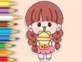 สมุดระบายสี: สาวน่ารัก  เกมออนไลน์