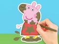 สมุดระบายสี: Peppa ในโคลน  เกมออนไลน์