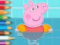 สมุดระบายสี: Peppa ว่ายน้ำ  เกมออนไลน์