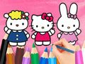 สมุดระบายสี: เฮลโลคิตตีกับเพื่อน ๆ  เกมออนไลน์