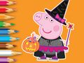 สมุดระบายสี: Peppa Pig วันฮาโลวีน  เกมออนไลน์