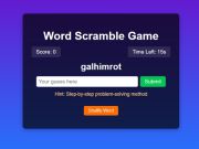 ความท้าทายของเกม Word Scramble  เกมออนไลน์