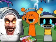 ห้องน้ำ Sprunki Castle Panic Skibidi  เกมออนไลน์