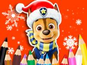 สมุดระบายสี: Paw Patrol Christmas  เกมออนไลน์