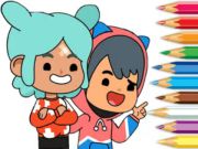 สมุดระบายสี: Toca Boca Friends  เกมออนไลน์