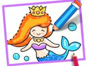 การวาดภาพเด็กวัยหัดเดิน: นางเงือก  เกมออนไลน์