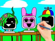 สมุดระบายสี: คอมพิวเตอร์ Sprunki Fun  เกมออนไลน์