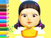 สมุดระบายสี: ตุ๊กตาเกมปลาหมึก  เกมออนไลน์