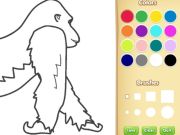 สมุดระบายสีกอริลลาสำหรับเด็ก เกมออนไลน์