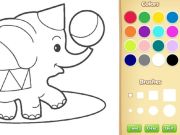 สมุดระบายสีสัตว์เรียบง่ายสำหรับเด็ก เกมออนไลน์
