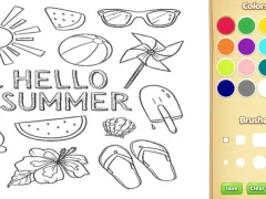 Hello Summer Coloring Book for Kids เกมออนไลน์
