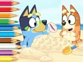 Coloring Book: Bluey On The Beach เกมออนไลน์