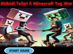Skibidi Toilet X Minecraft Tug War เกมออนไลน์