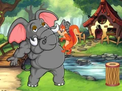 Squirrel Trapped To Giant Elephant เกมออนไลน์
