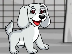 Rescue the White Puppy from Cage เกมออนไลน์