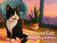 Cartoon Сat: naughty kitten เกมออนไลน์