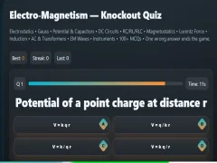 Electro-Magnetism - Knockout Quiz เกมออนไลน์