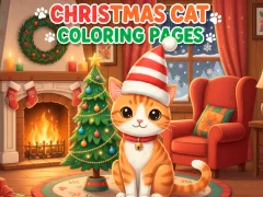 Christmas Cat Coloring Pages เกมออนไลน์