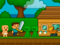 Baby Noob Help! Steve เกมออนไลน์
