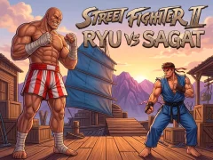 Street Fighter II Ryu vs Sagat เกมออนไลน์