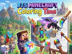 BTS Minecraft Coloring Time เกมออนไลน์