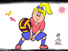 Volleyball Fun Coloring เกมออนไลน์