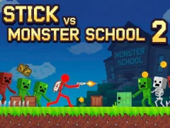 Stick vs Monster School 2 เกมออนไลน์