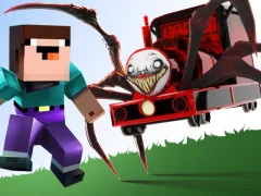 Noob vs Spider Train เกมออนไลน์