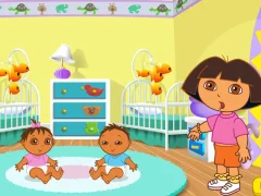 Dora the Explorer Dora's Playtime with the Twins เกมออนไลน์