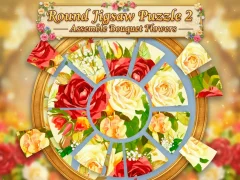 Round jigsaw Puzzle 2 - Assemble Bouquet flowers เกมออนไลน์