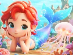 Jigsaw Puzzle: Chibi Mermaid Marshmallow Jellyfish เกมออนไลน์