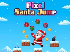 Pixel Santa Jump เกมออนไลน์