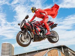 Real Motorbike Super Hero Stunt 3D เกมออนไลน์