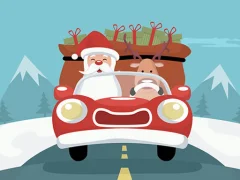 Santa Giving Presents Jigsaw เกมออนไลน์