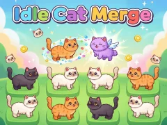 Idlle Cat Merge เกมออนไลน์