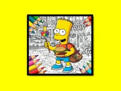Back To School Simpsons Coloring Book เกมออนไลน์