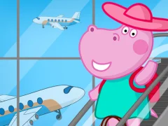 Hippo Family Airport Adventure เกมออนไลน์