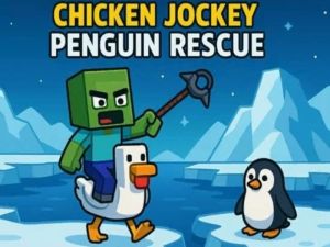 Jockey Chicken: Penguin Rescue เกมออนไลน์