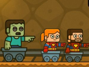 ผู้เล่น 2 คน BlockMiner Escape  เกมออนไลน์
